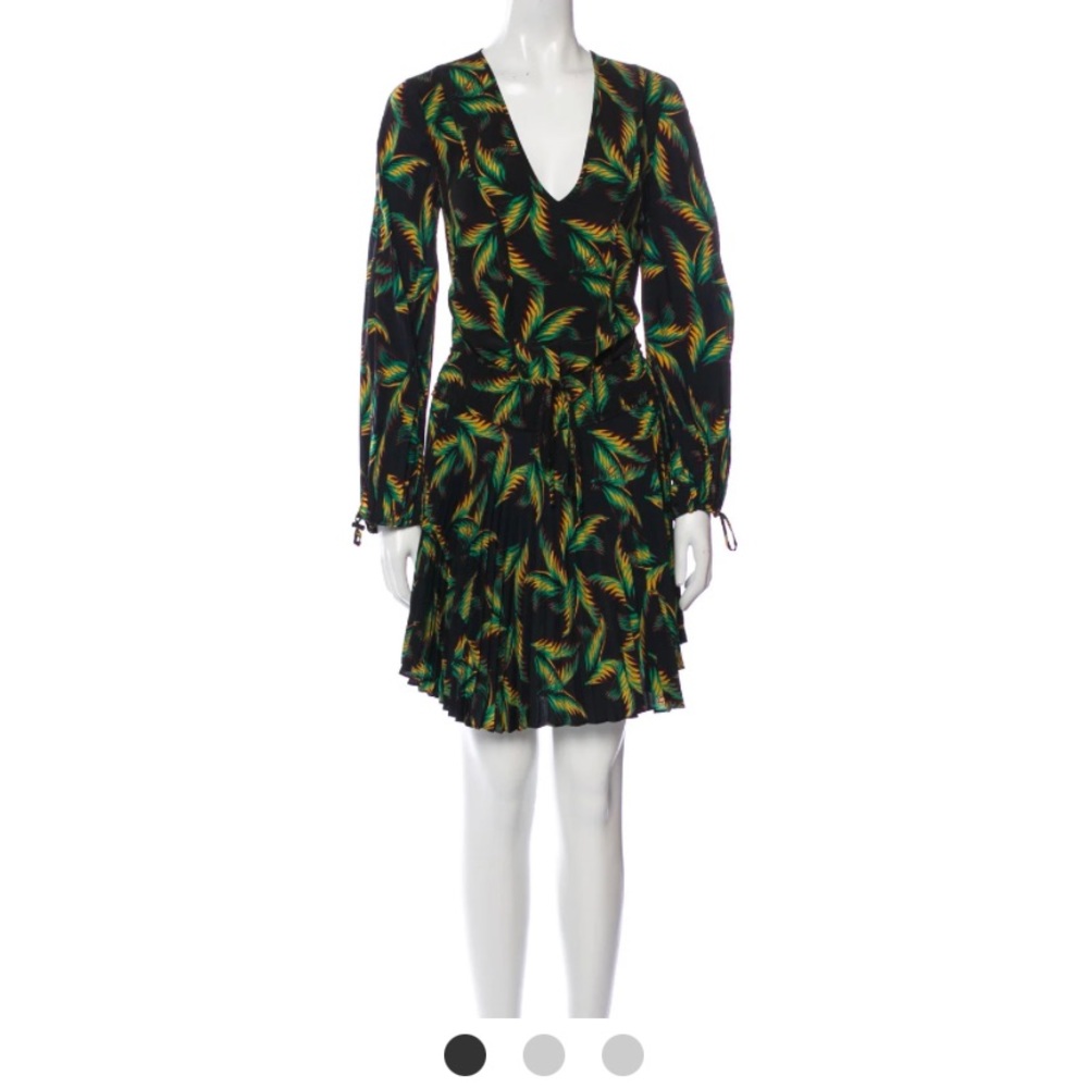 A.L.C Rory Palm Silk Dress